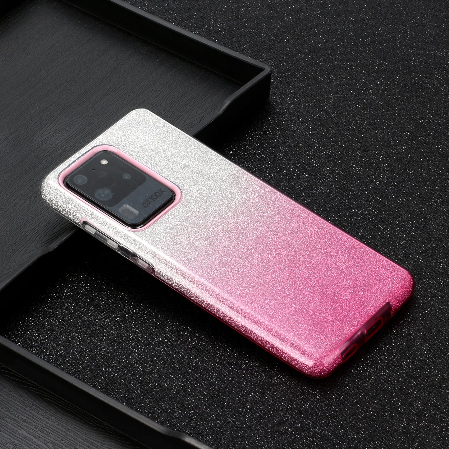 Gradient Color TPU + PC Hybrid Phone Cover for Samsung Galaxy S20 Ultra - Pink