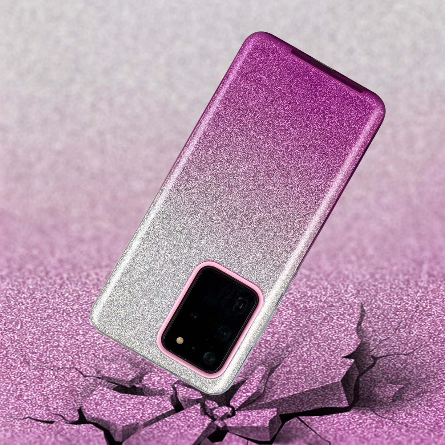 Gradient Color TPU + PC Hybrid Phone Cover for Samsung Galaxy S20 Ultra - Purple