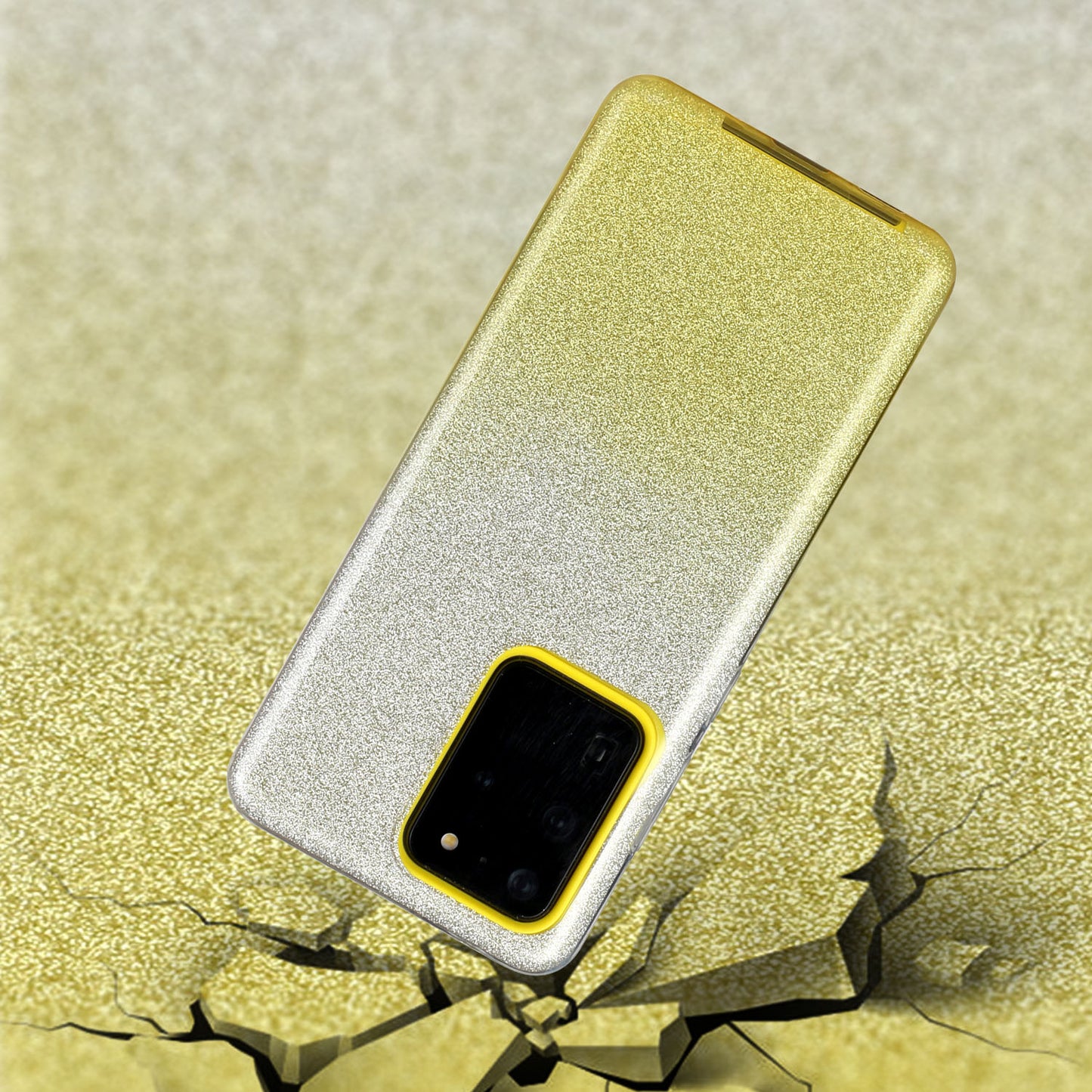 Gradient Color TPU + PC Hybrid Phone Cover for Samsung Galaxy S20 Ultra - Yellow