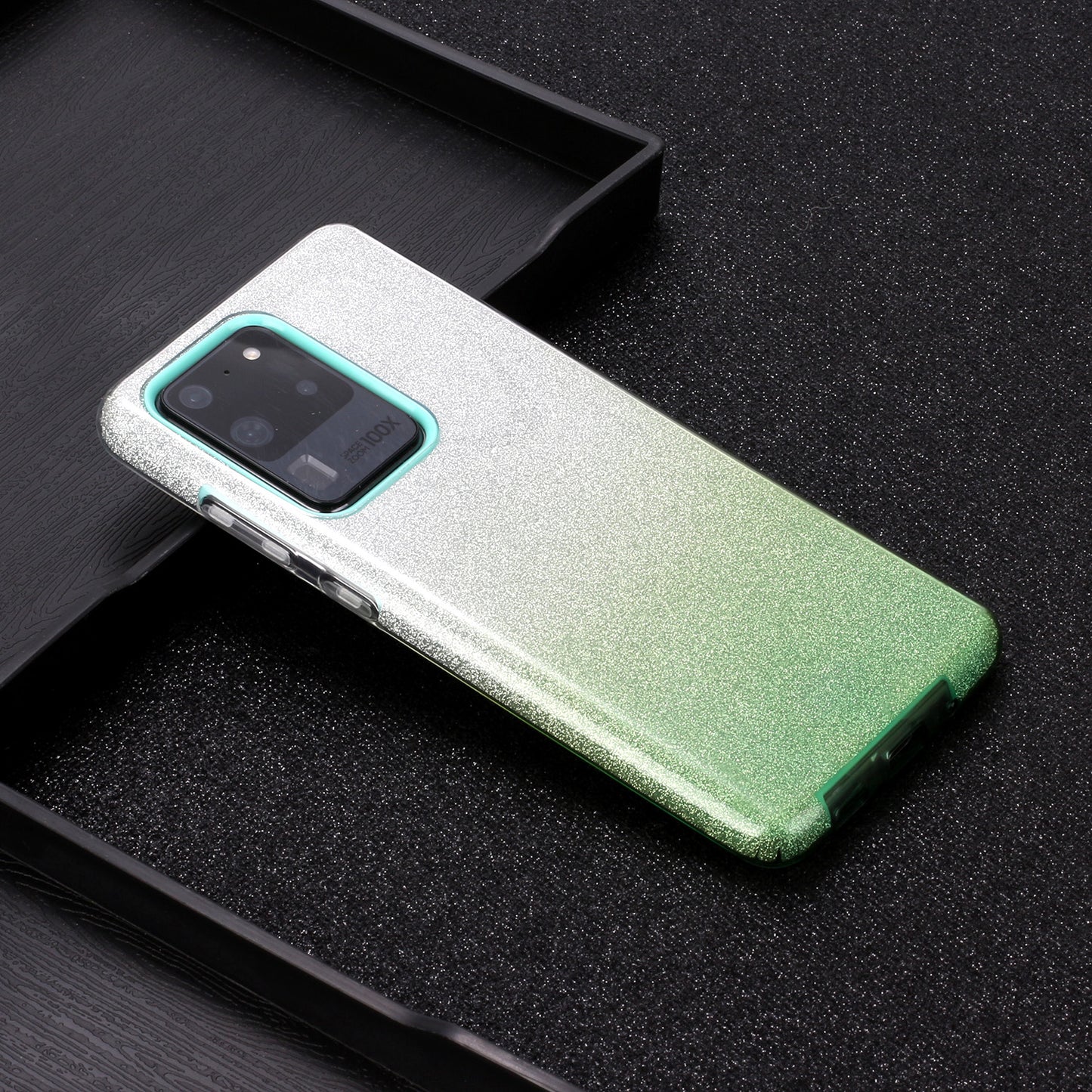 Gradient Color TPU + PC Hybrid Phone Cover for Samsung Galaxy S20 Ultra - Green