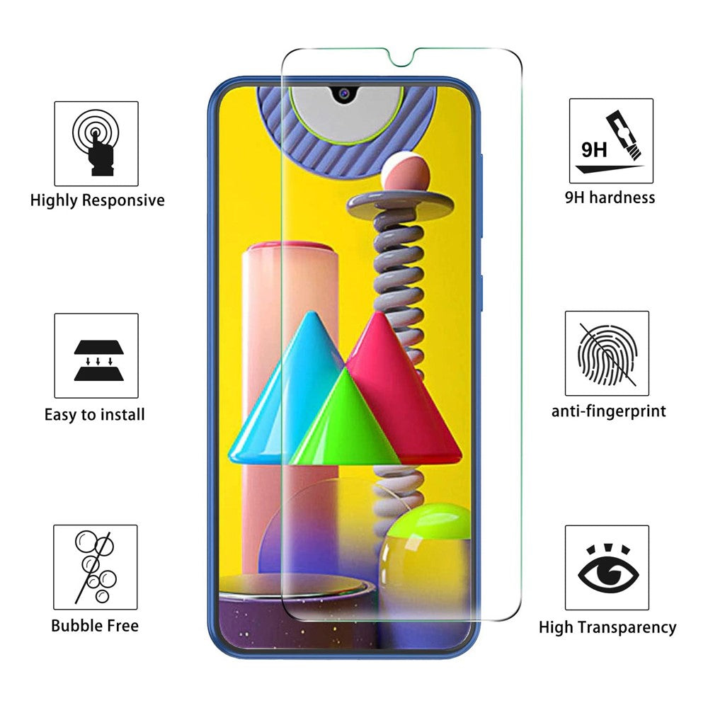 TPU Phone Case + Tempered Glass Screen Protector for Samsung Galaxy M31