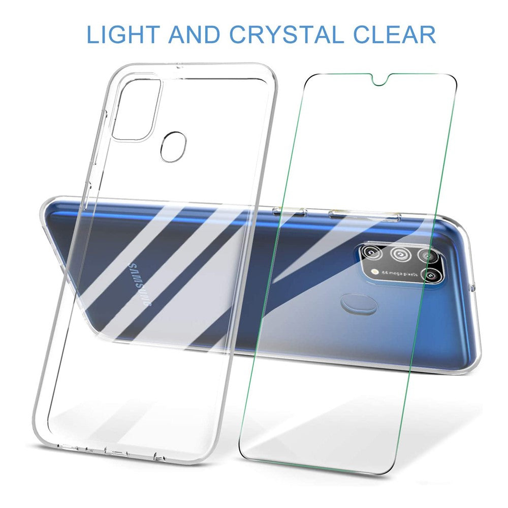 TPU Phone Case + Tempered Glass Screen Protector for Samsung Galaxy M31