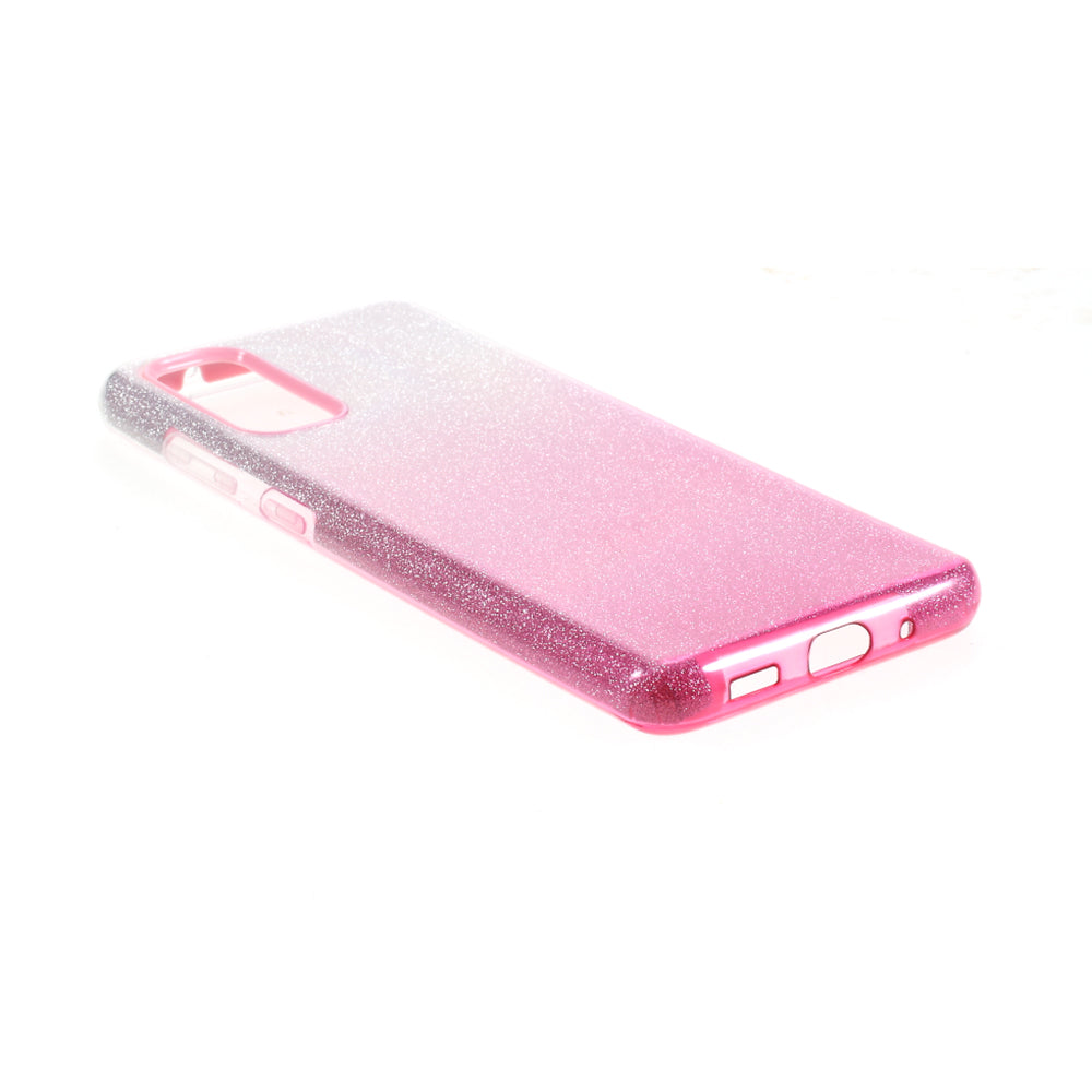 Gradient Color TPU + PC Hybrid Phone Back Case for Samsung Galaxy S20 4G/S20 5G - Pink