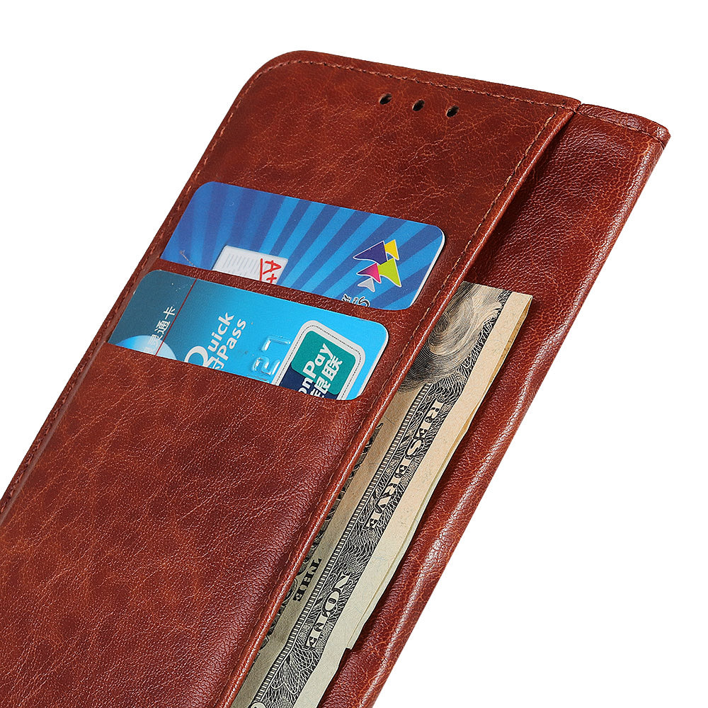 Crazy Horse Texture Leather Auto-absorbed Cover for Samsung Galaxy S20 FE/S20 Fan Edition/S20 FE 5G/S20 Fan Edition 5G/S20 Lite/S20 Lite - Brown