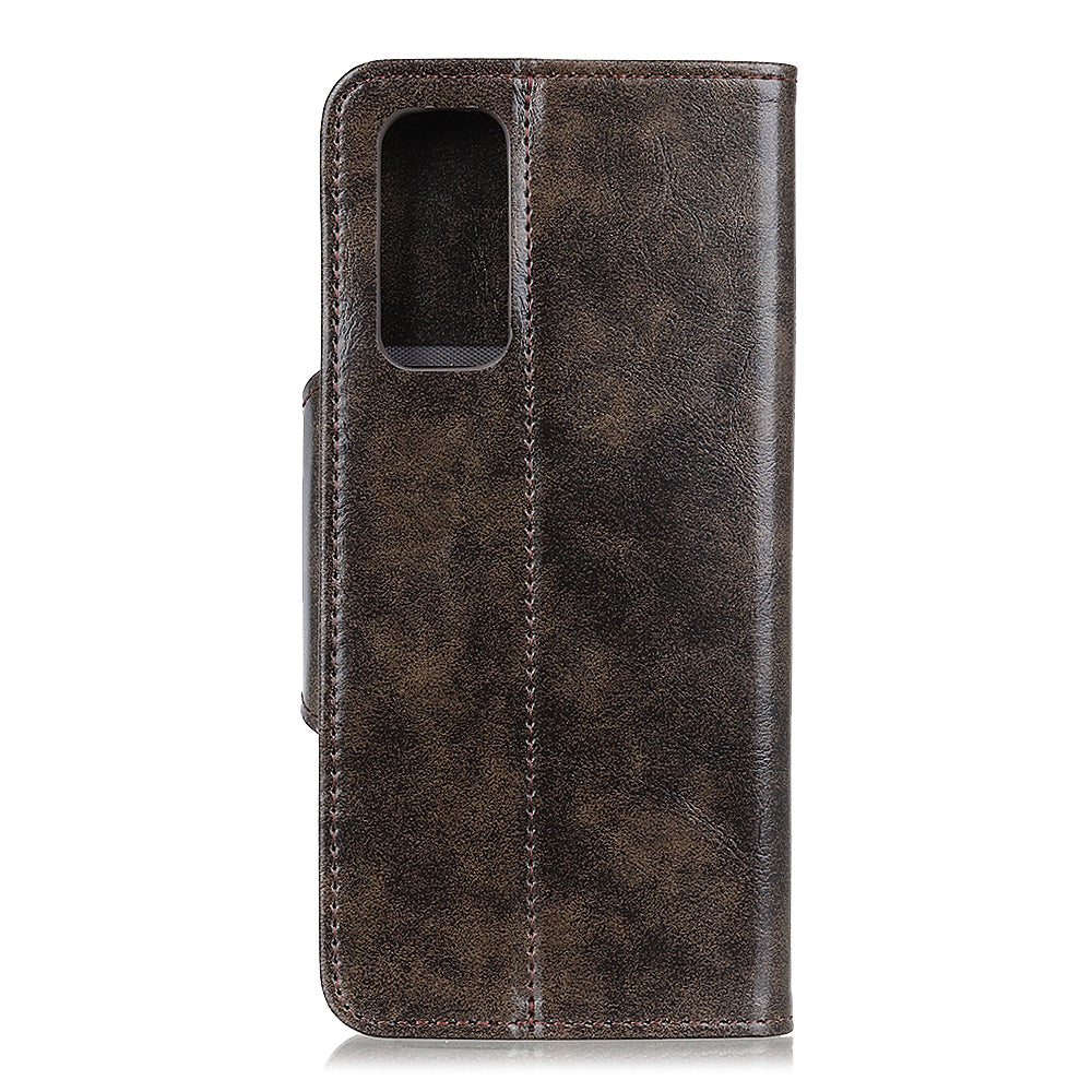 Leather with Wallet with Stand Cover for Samsung Galaxy S20 FE/S20 Fan Edition/S20 FE 5G/S20 Fan Edition 5G/S20 Lite/S20 Lite - Coffee
