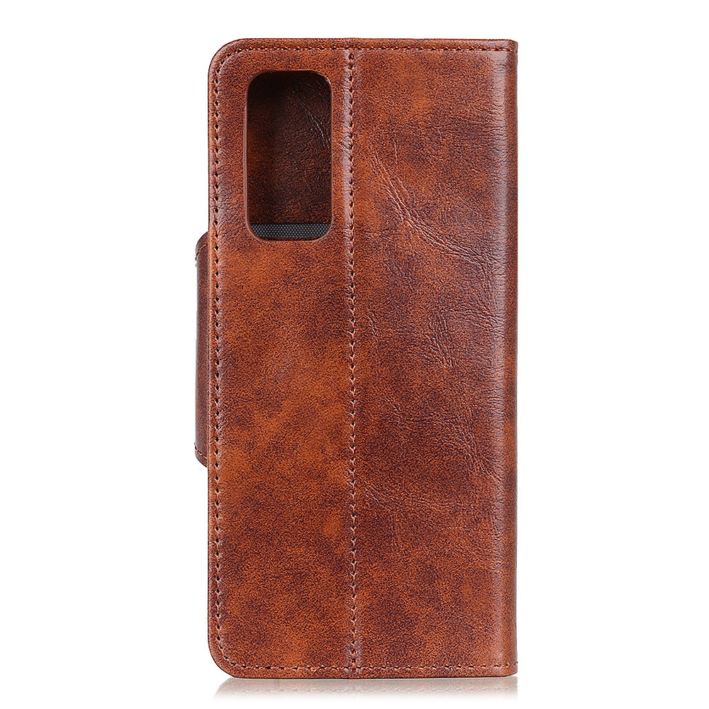 Leather with Wallet with Stand Cover for Samsung Galaxy S20 FE/S20 Fan Edition/S20 FE 5G/S20 Fan Edition 5G/S20 Lite/S20 Lite - Brown