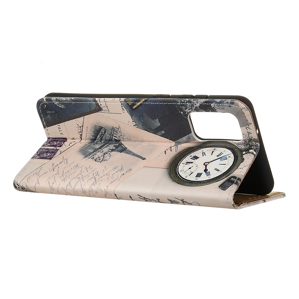 For Samsung Galaxy S20 FE/S20 Fan Edition/S20 FE 5G/S20 Fan Edition 5G/S20 Lite/S20 Lite Phone Case Pattern Printing PU Leather Shockproof Cover with Stand Wallet - Eiffel Tower and Letters