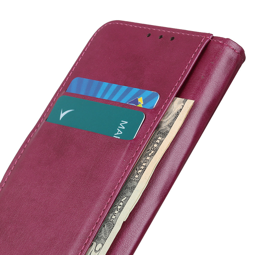 Leather with Stand Case with Card Slots Wallet for Samsung Galaxy S20 FE/S20 Fan Edition/S20 FE 5G/S20 Fan Edition 5G/S20 Lite - Wine Red