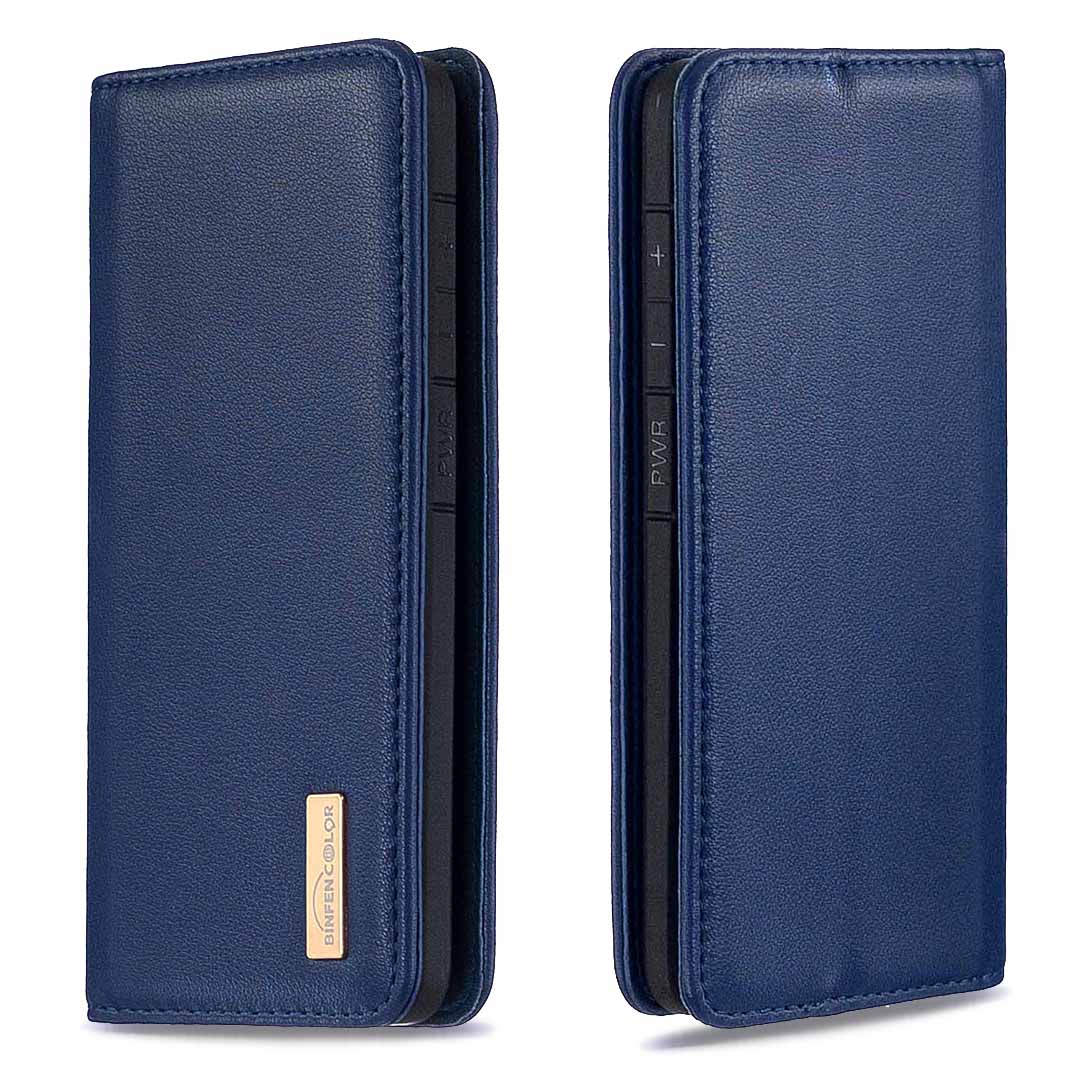 Detachable 2-in-1 Genuine Leather Wallet Stand Case for Samsung Galaxy S20 4G/S20 5G - Blue