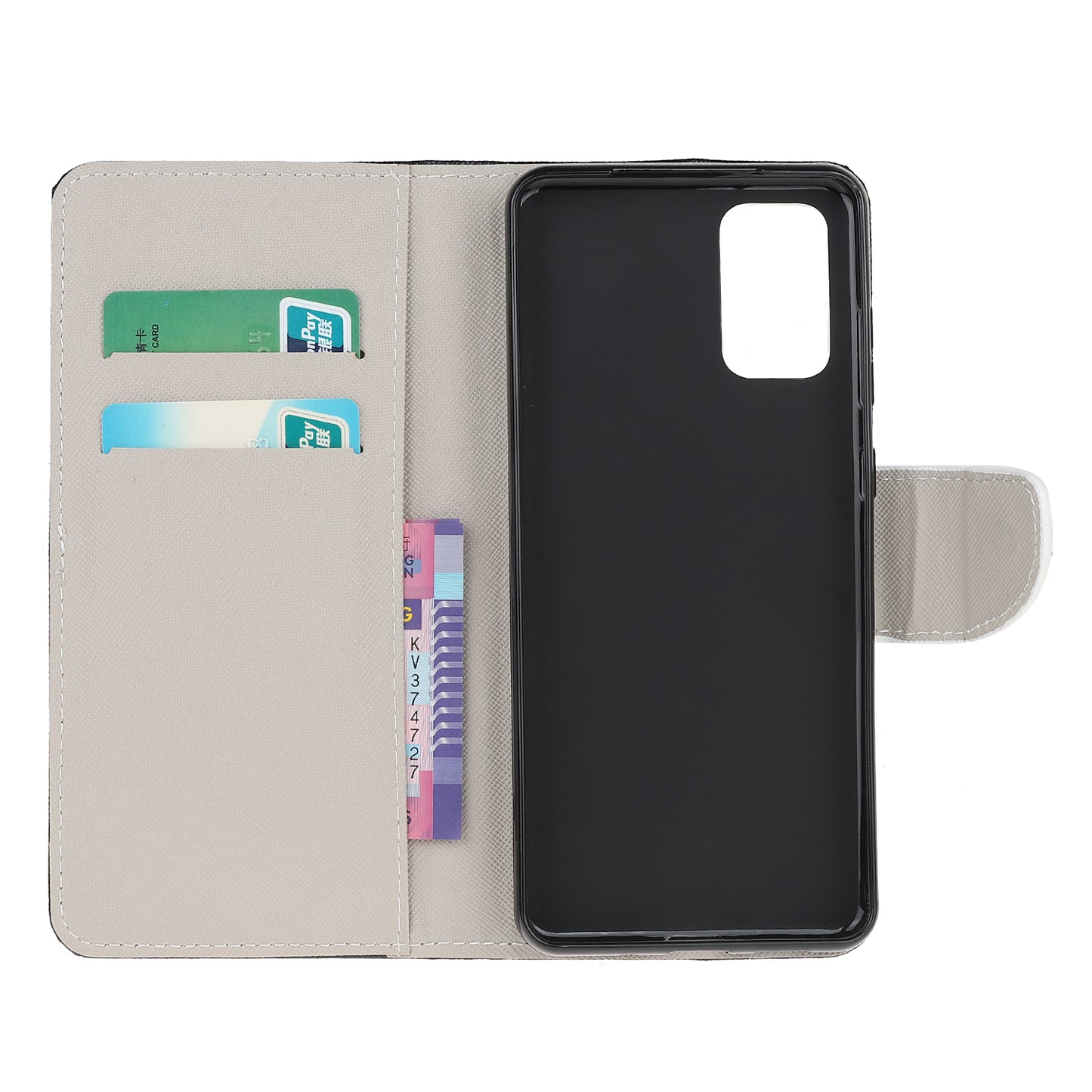Patterned Cross Texture Leather Protector Wallet Case for Samsung Galaxy S20 Lite/S20 Fan Edition - Vivid Butterflies