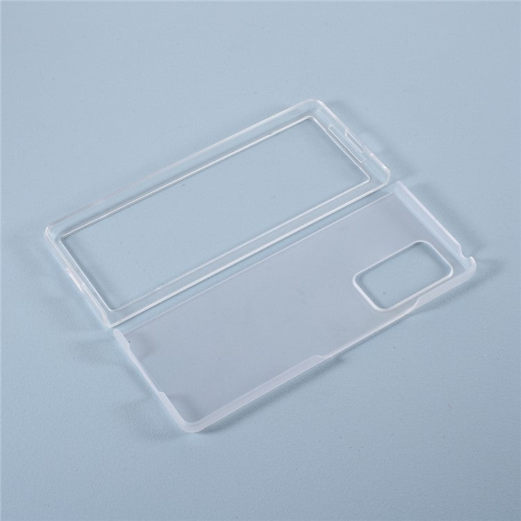 Rubberized Plastic Hard Protective Unique Case for Samsung Galaxy Z Fold2 5G - Transparent