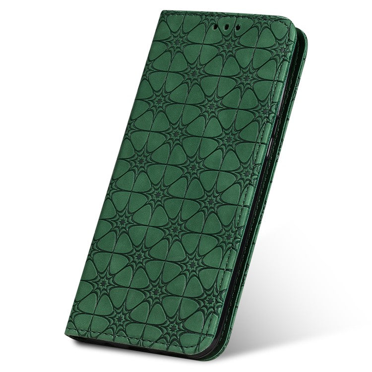 Imprint Flower Surface Auto-absorbed Cover for Samsung Galaxy A11(EU Version) (US Version)/M11 - Green