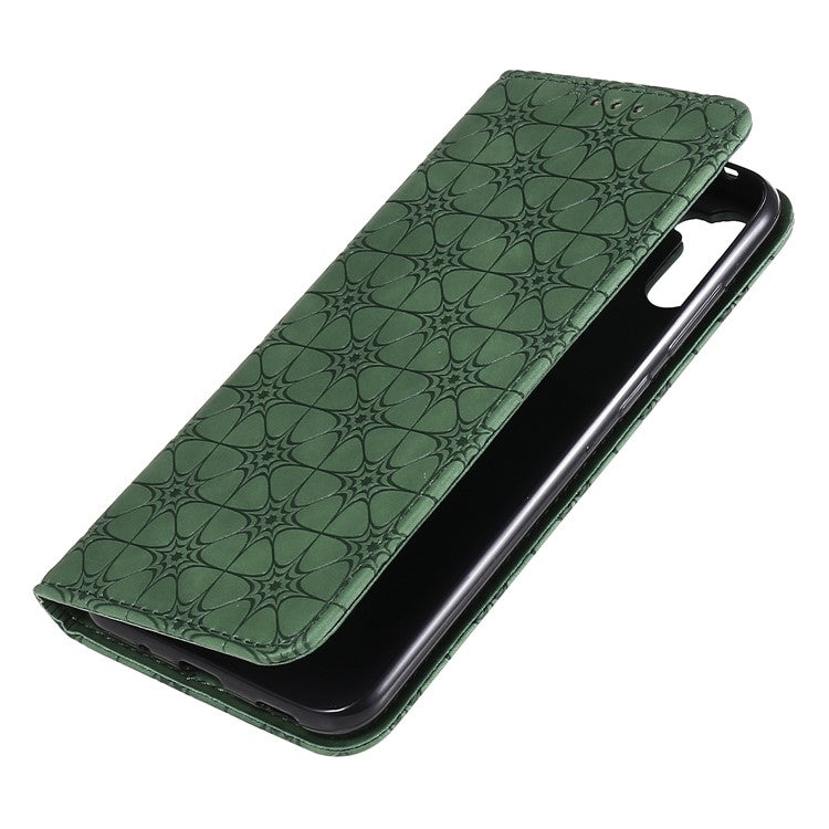 Imprint Flower Surface Auto-absorbed Cover for Samsung Galaxy A11(EU Version) (US Version)/M11 - Green