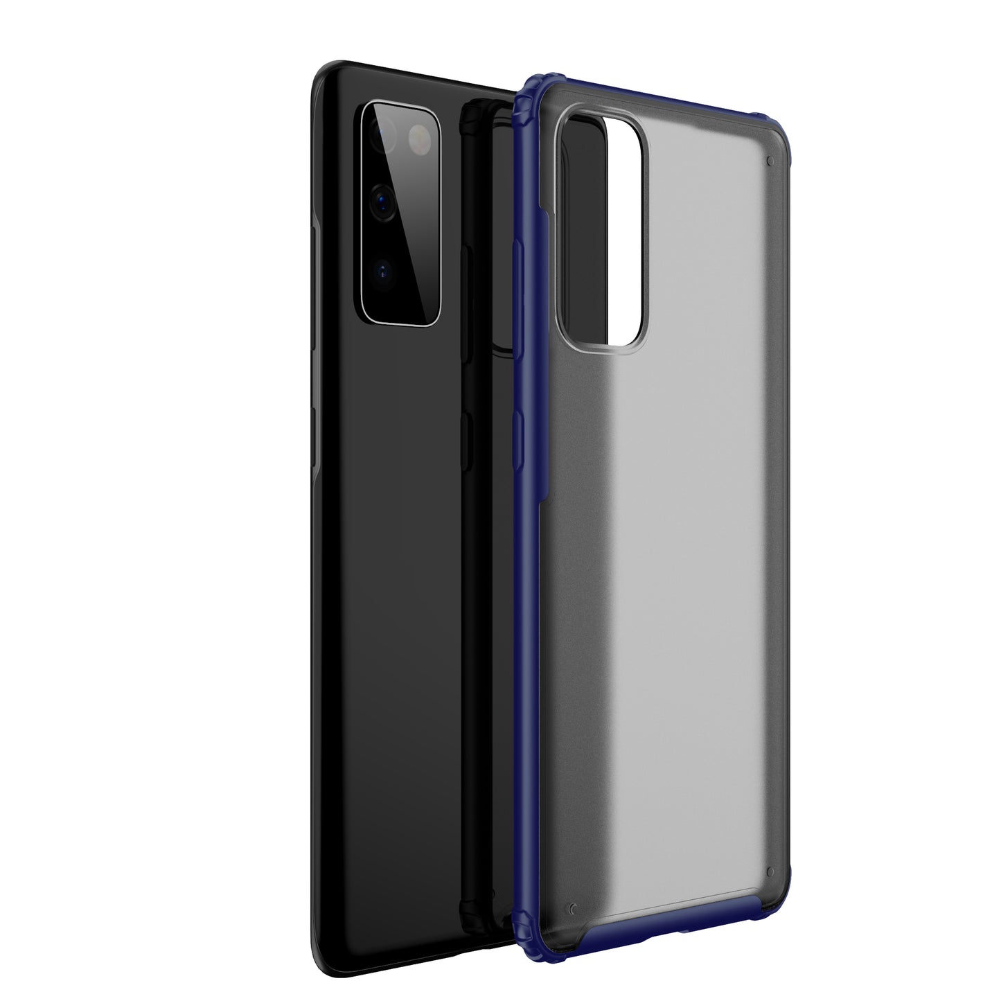 Armor Series Anti-fingerprint Matte Surface TPU + PC Hybrid Shell for Samsung Galaxy S20 FE 4G/5G/S20 Lite/S20 FE 2022 - Blue