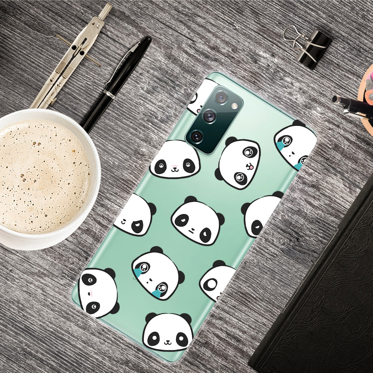 Printing Skin IMD TPU Cover for Samsung Galaxy S20 FE 4G/5G/S20 Lite/S20 FE 2022 - Pandas Faces