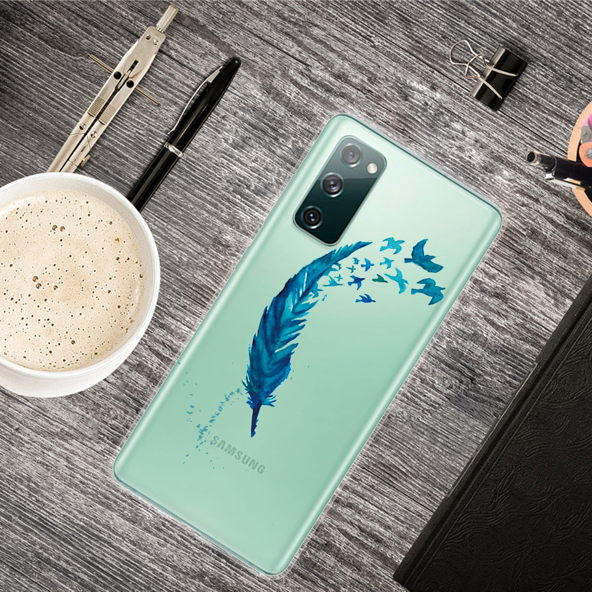 Printing Skin IMD TPU Cover for Samsung Galaxy S20 FE 4G/5G/S20 Lite/S20 FE 2022 - Feather