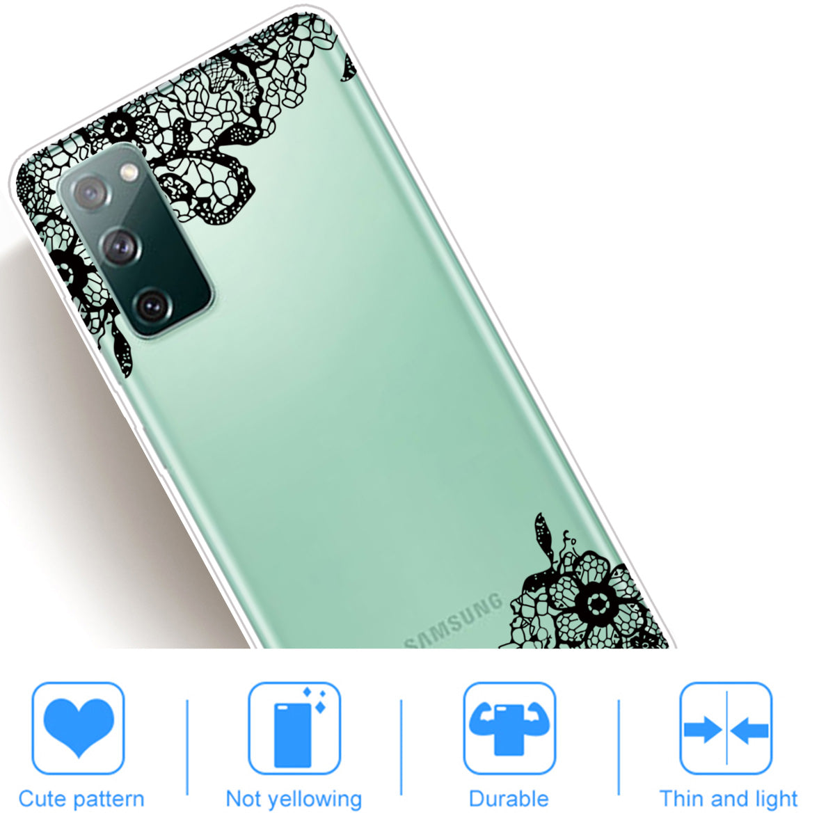 Printing Skin IMD TPU Cover for Samsung Galaxy S20 FE 4G/5G/S20 Lite/S20 FE 2022 - Lace