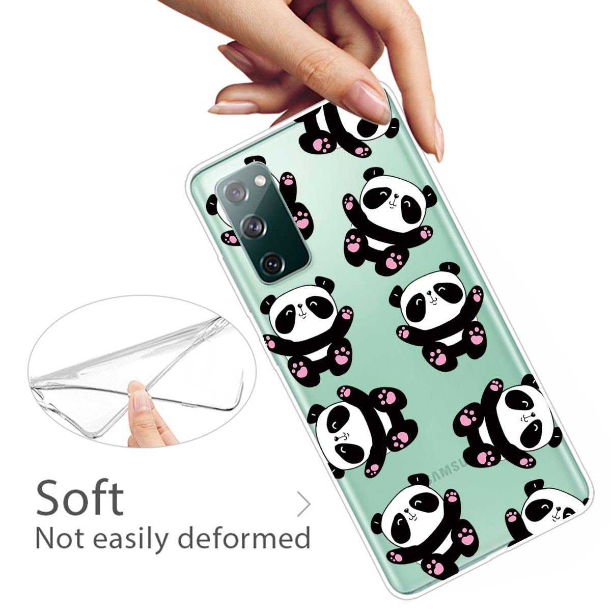 For Samsung Galaxy S20 FE 4G/5G/S20 Lite/S20 FE 2022 Phone Case Pattern Printed IMD TPU Phone Protector - Panda