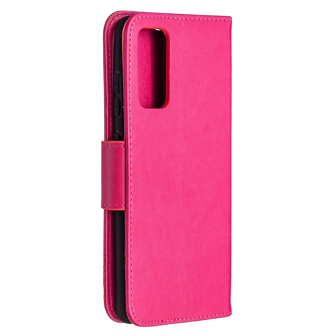 Imprint Butterflies with Wallet Leather Cover for Samsung Galaxy S20 FE 4G/FE 5G/S20 Lite/S20 FE 2022 - Rose