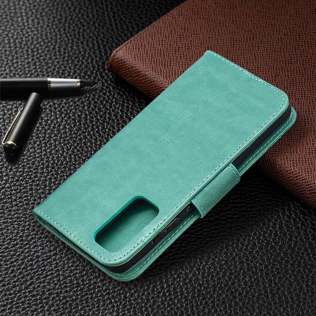 Imprint Butterflies with Wallet Leather Cover for Samsung Galaxy S20 FE 4G/FE 5G/S20 Lite/S20 FE 2022 - Green