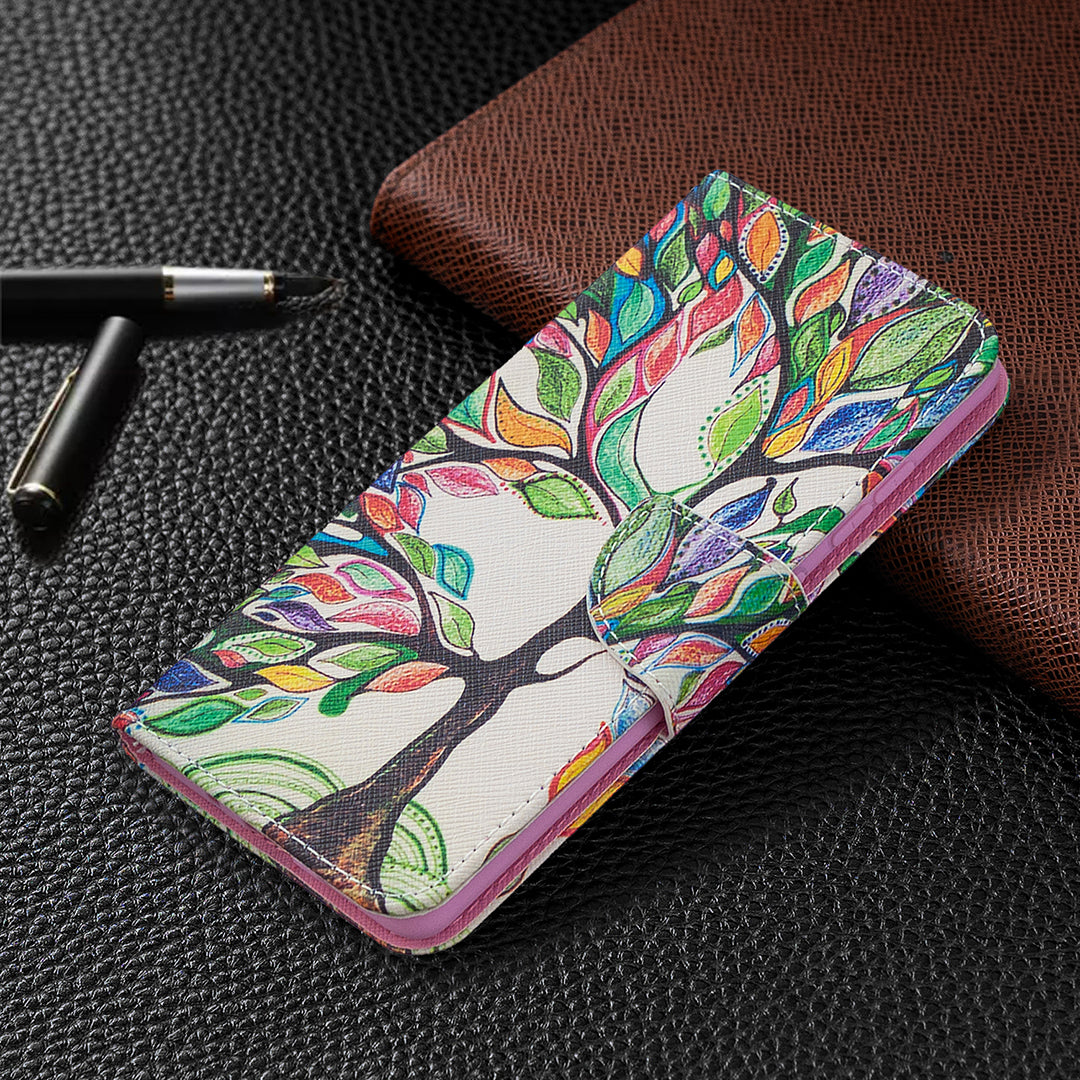 Pattern Printing Leather Wallet Protective Shell for Samsung Galaxy S20 FE 4G/FE 5G/S20 Lite/S20 FE 2022 - Life Tree
