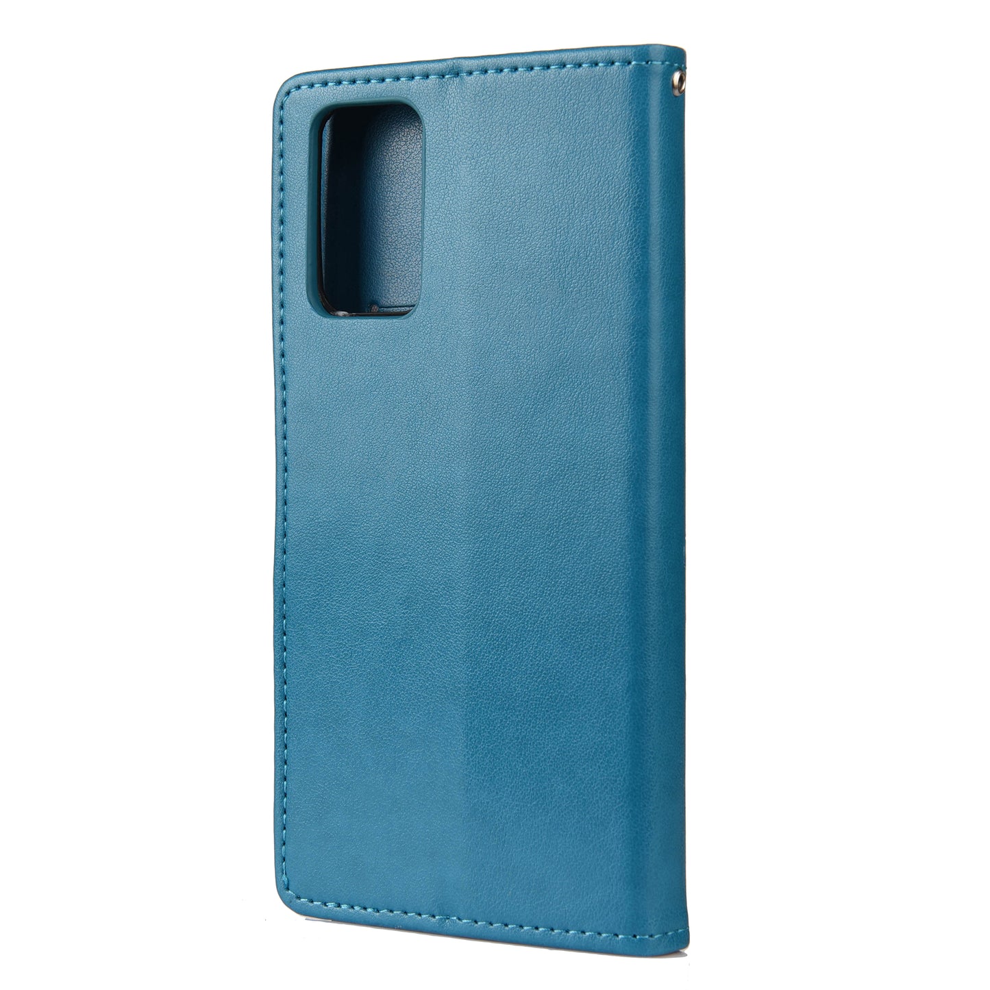 Imprint Butterflies Wallet Stand Flip Leather Phone Cover for Samsung Galaxy S20 FE 4G/FE 5G/S20 Lite/S20 FE 2022 - Blue