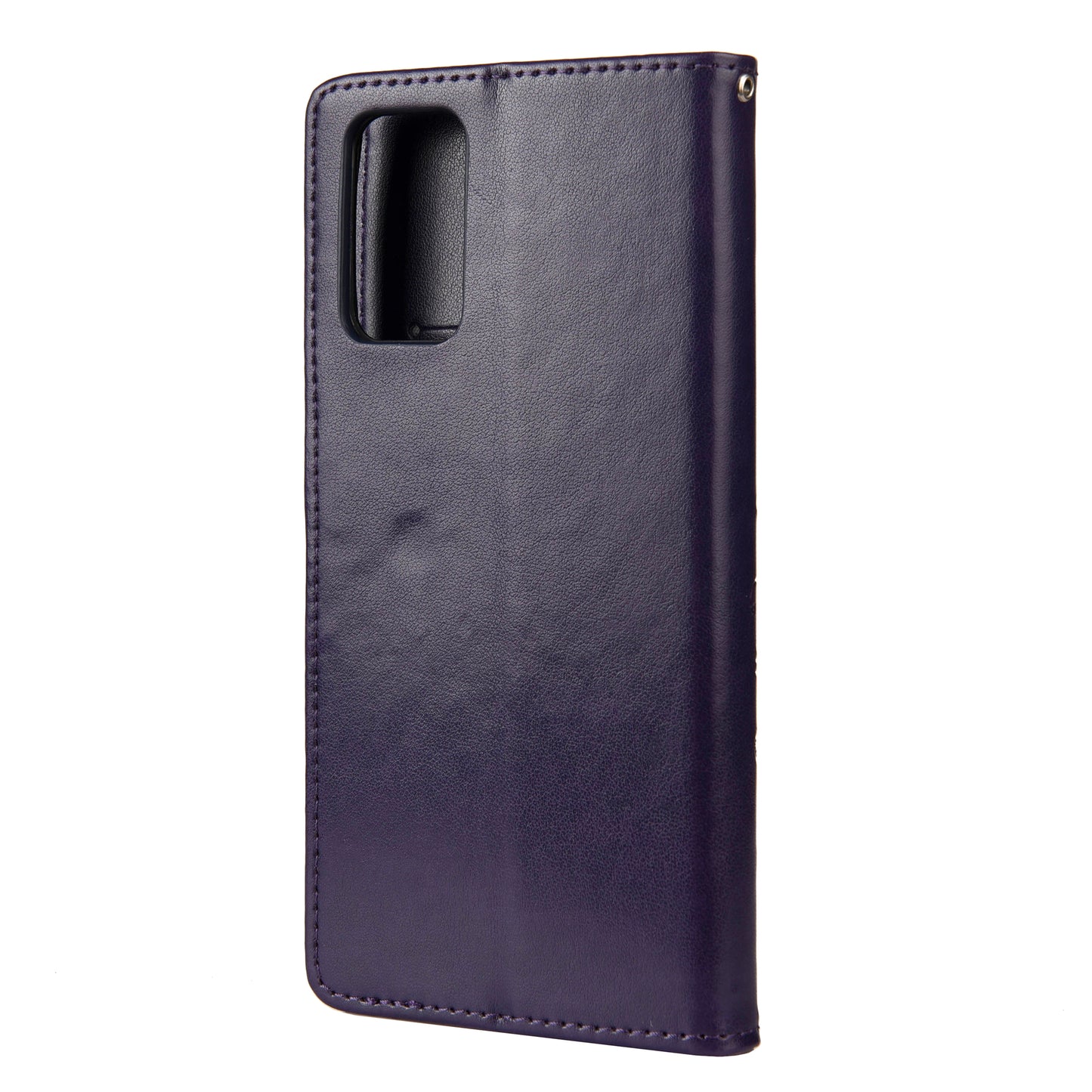 Imprint Butterflies Wallet Stand Flip Leather Phone Cover for Samsung Galaxy S20 FE 4G/FE 5G/S20 Lite/S20 FE 2022 - Dark Purple