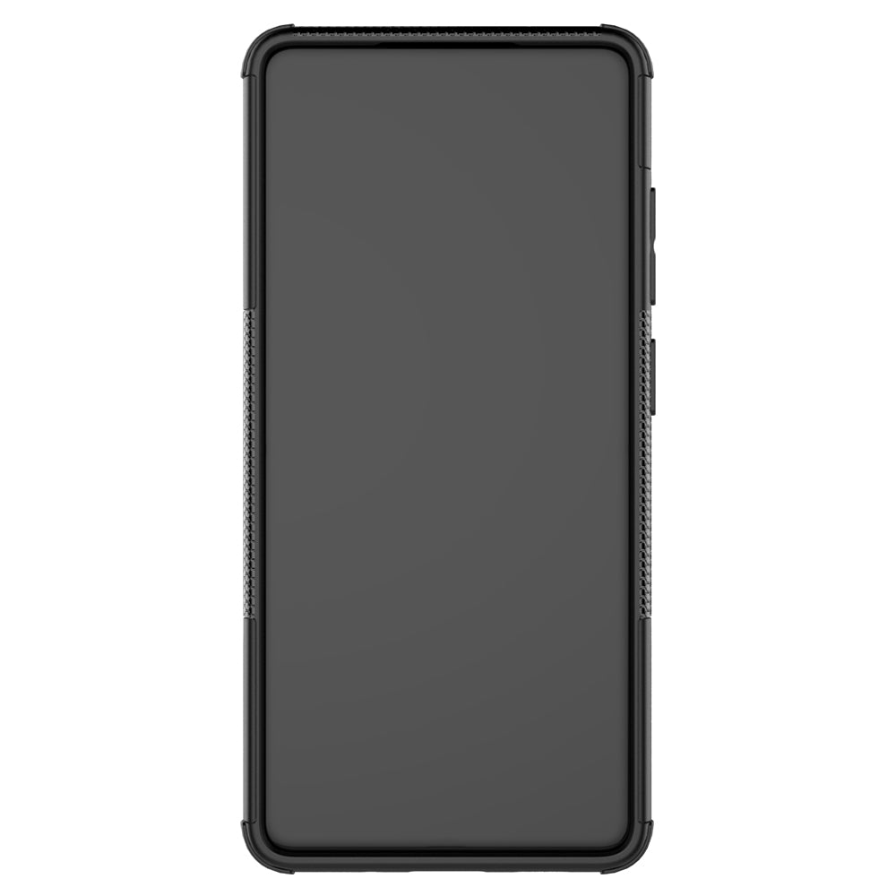Cool Tyre PC + TPU Protection Shell with Kickstand for Samsung Galaxy S20 FE 5G/S20 Fan Edition 5G - Black