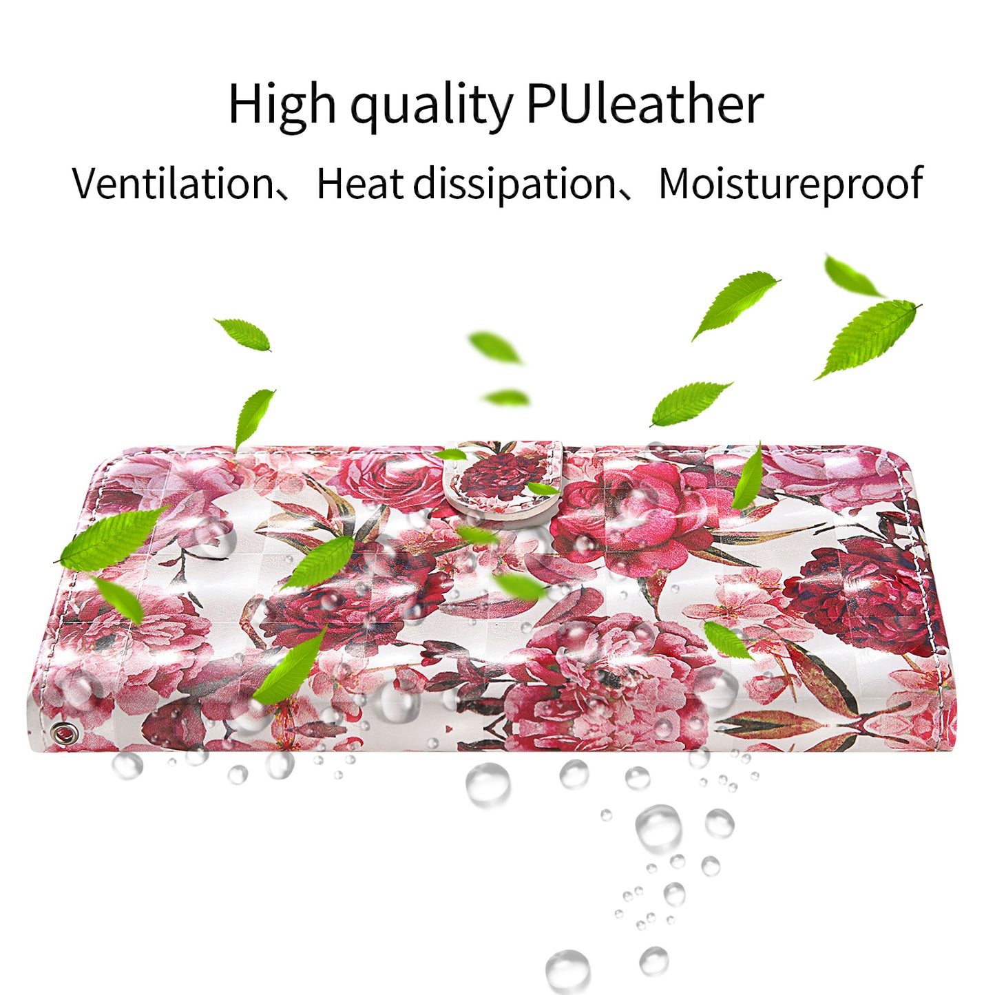Light Spot Decor Pattern Printing Wallet Stand Leather Shell with Strap for Samsung Galaxy S20 FE 4G/FE 5G/S20 Lite/S20 FE 2022 - Red Flowers