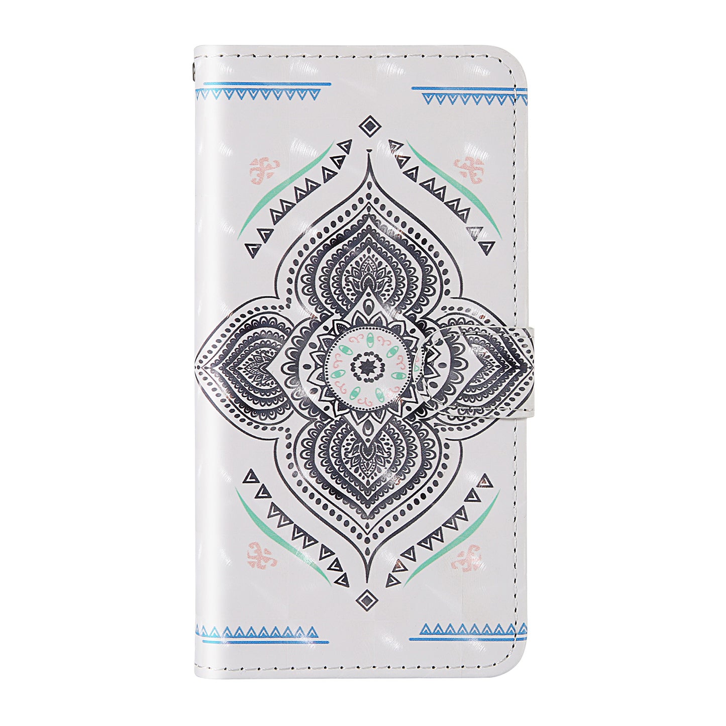 Light Spot Decor Pattern Printing Wallet Stand Leather Shell with Strap for Samsung Galaxy S20 FE 4G/FE 5G/S20 Lite/S20 FE 2022 - Mandala Flower