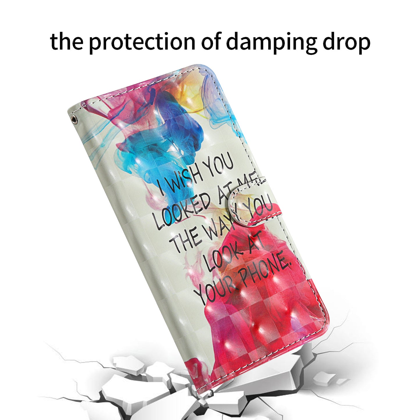 Light Spot Decor Pattern Printing Wallet Stand Leather Shell with Strap for Samsung Galaxy S20 FE 4G/FE 5G/S20 Lite/S20 FE 2022 - English Letters