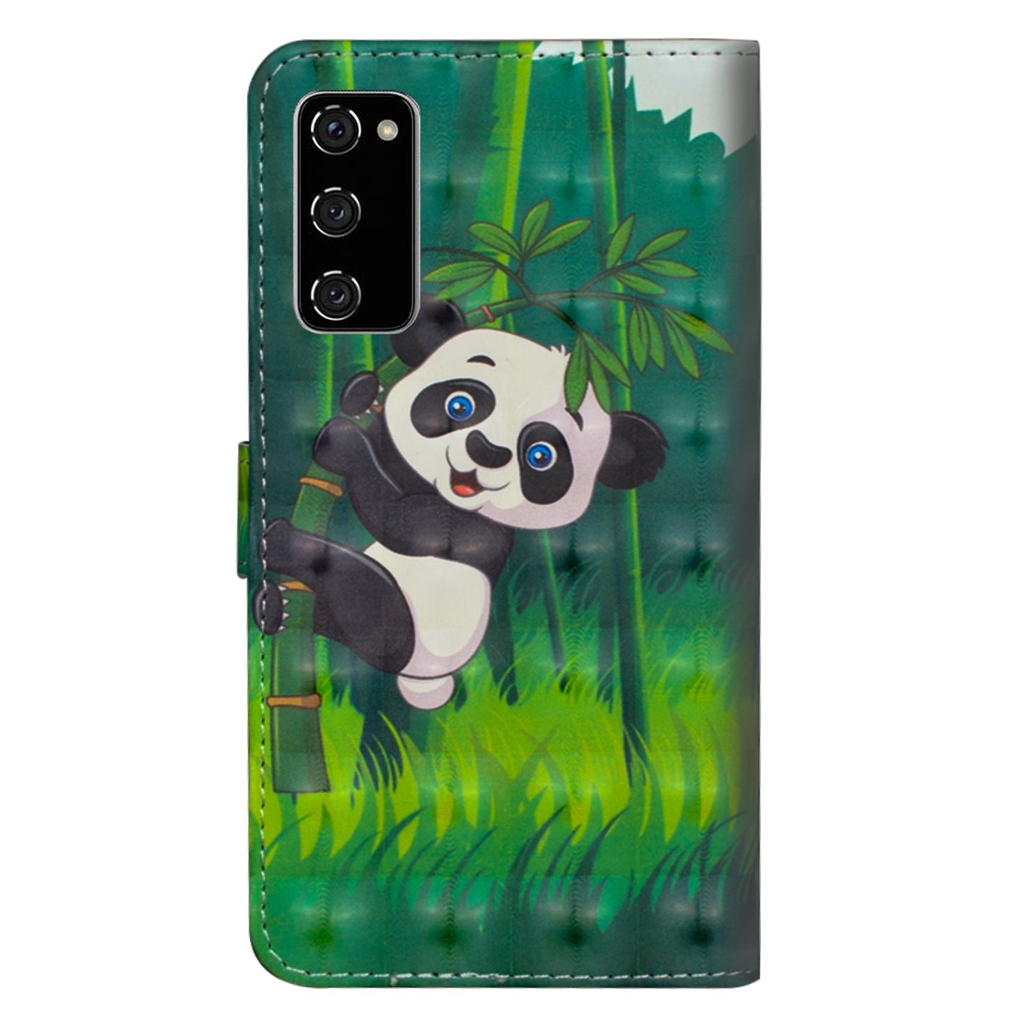 Light Spot Decor Pattern Printing Wallet Stand Leather Shell with Strap for Samsung Galaxy S20 FE 4G/FE 5G/S20 Lite/S20 FE 2022 - Panda