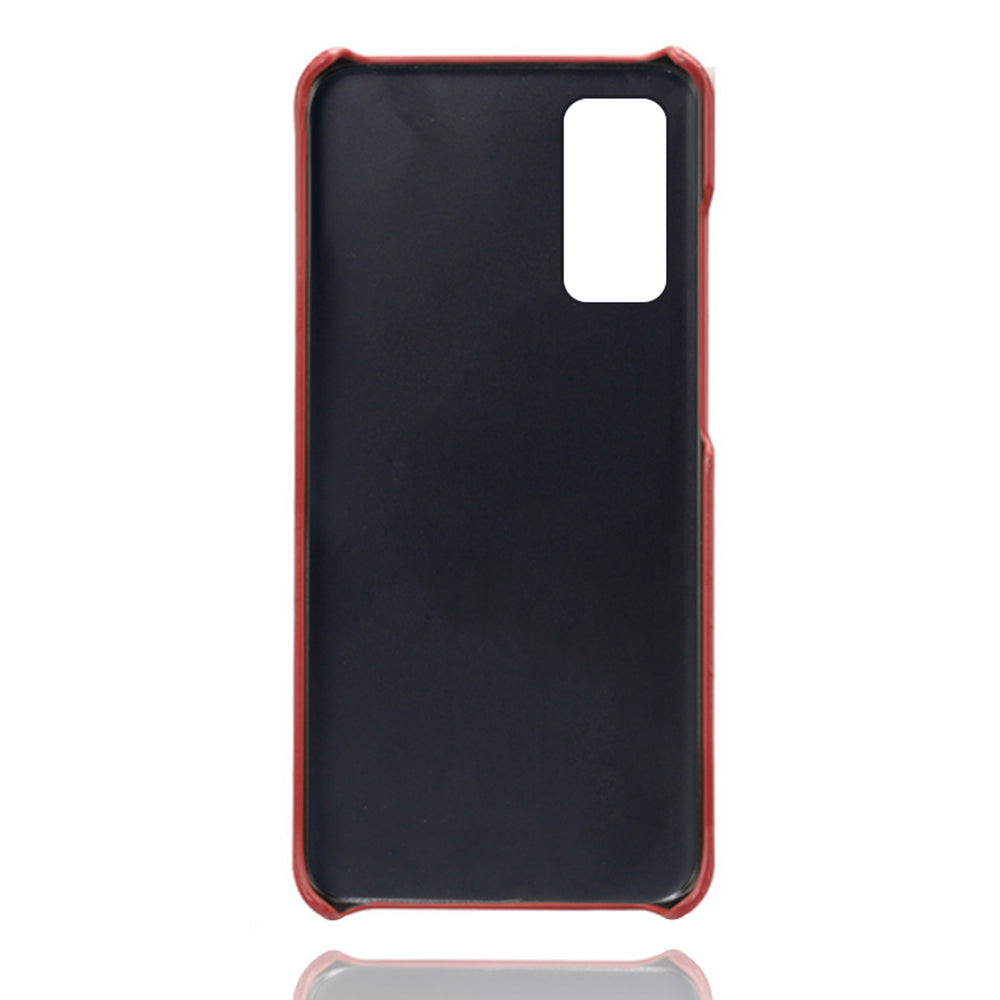 KSQ for Samsung Galaxy S20 FE 4G/FE 5G/S20 Lite/S20 FE 2022 PU Leather + Plastic Shell with Card Holder Slots - Red