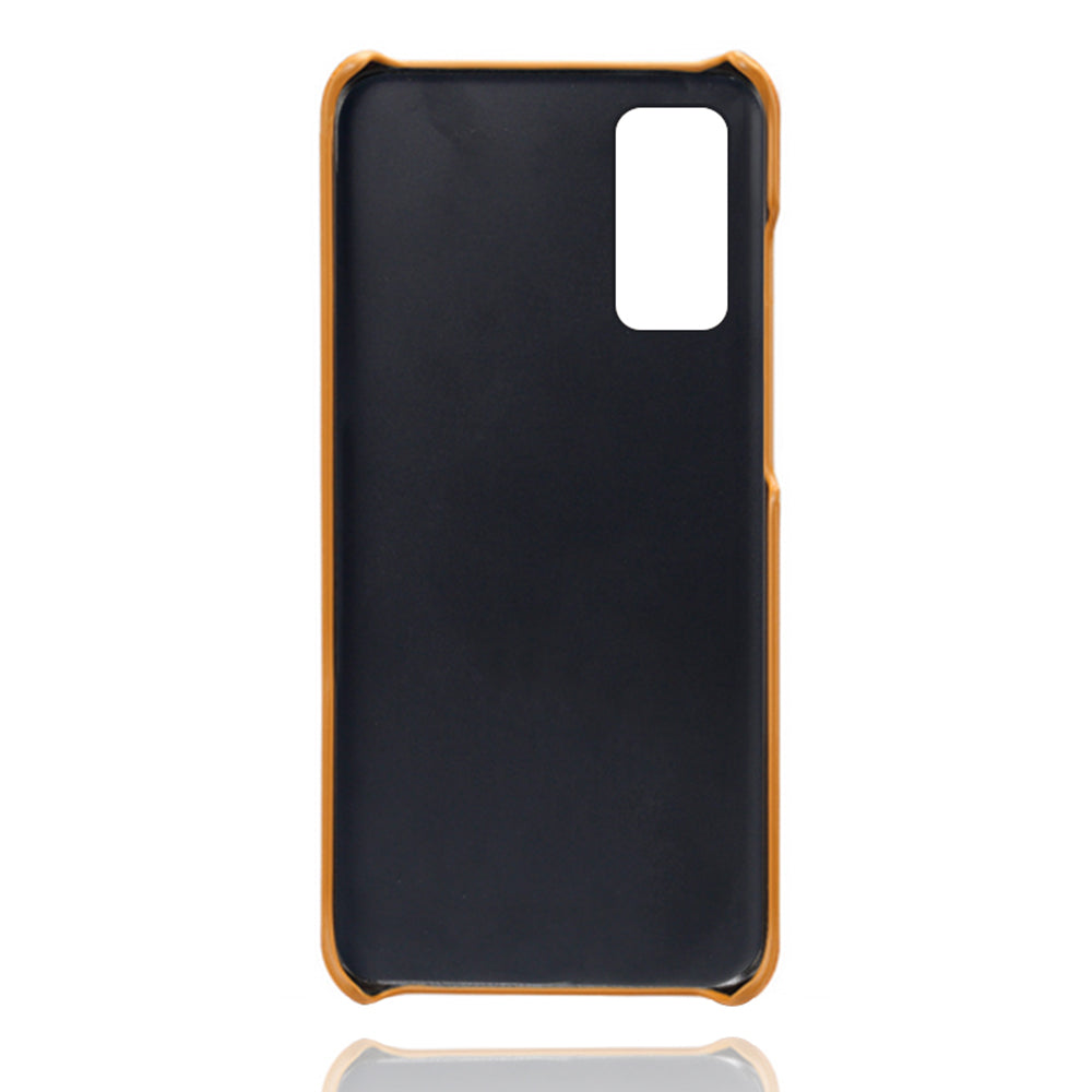 KSQ for Samsung Galaxy S20 FE 4G/FE 5G/S20 Lite/S20 FE 2022 PU Leather + Plastic Shell with Card Holder Slots - Orange