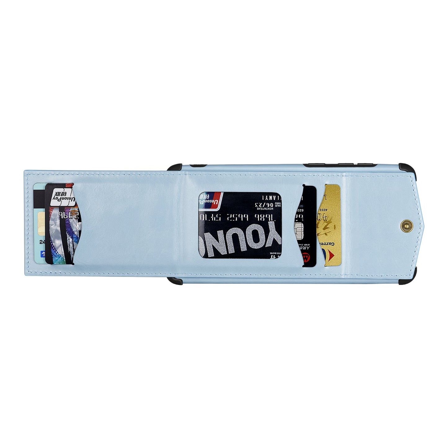 Shock Absorbing TPU Shell with Card Slots Cell Phone Case for Samsung Galaxy S20 Plus - Sky Blue