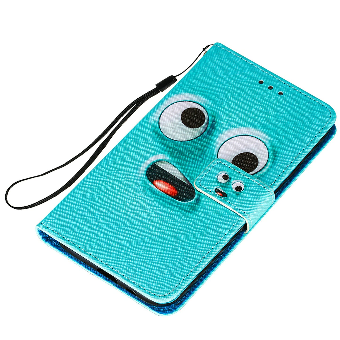 Cross Texture Pattern Printing Flip Leather Wallet Stand Cover for Samsung Galaxy S20 FE 4G/FE 5G/S20 Lite/S20 FE 2022 - Cyan
