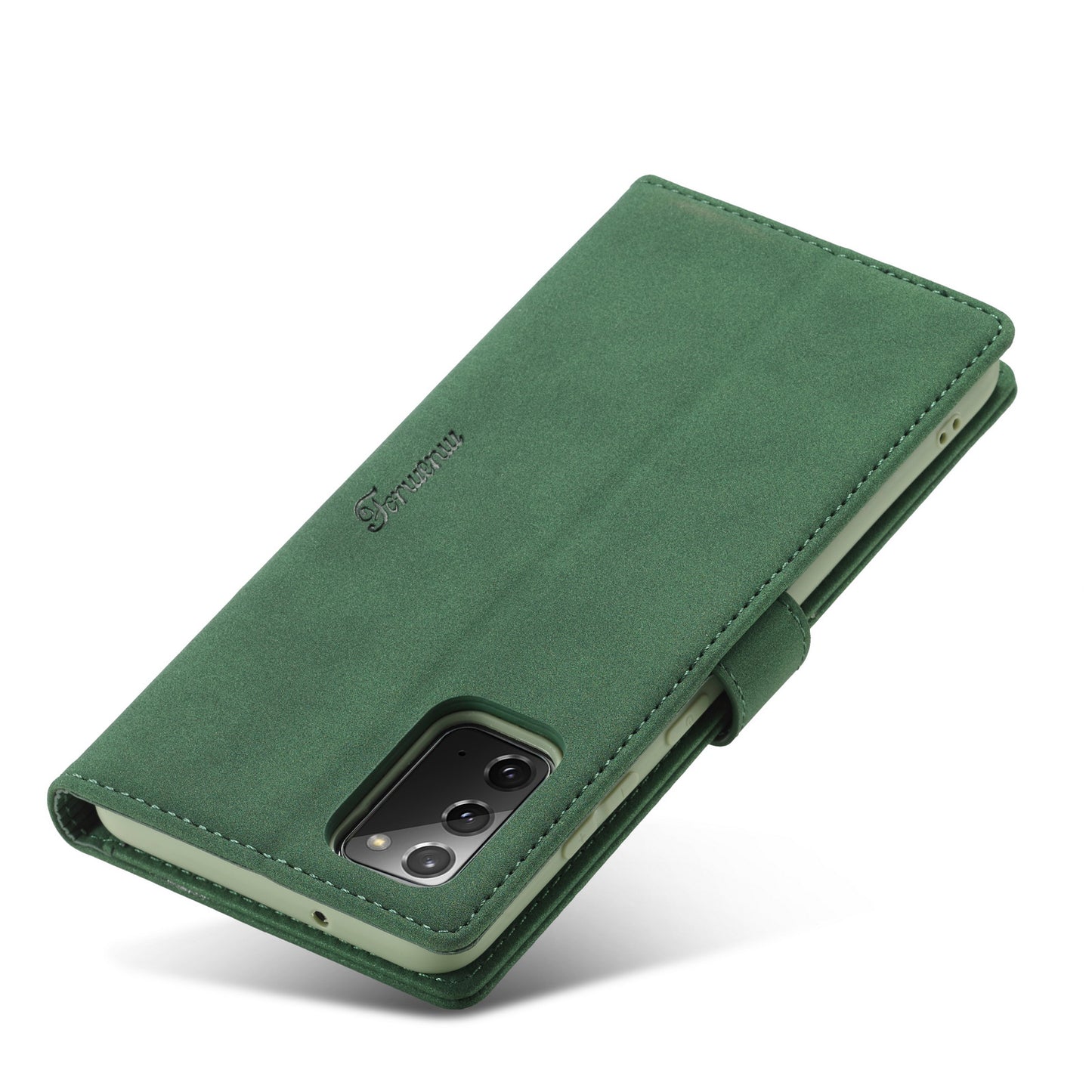 FORWENW F1 Series Case for Samsung Galaxy S20 FE/S20 Fan Edition/S20 FE 5G/S20 Fan Edition 5G/S20 Lite/S20 FE 2022 Leather Wallet Stand Cover - Green