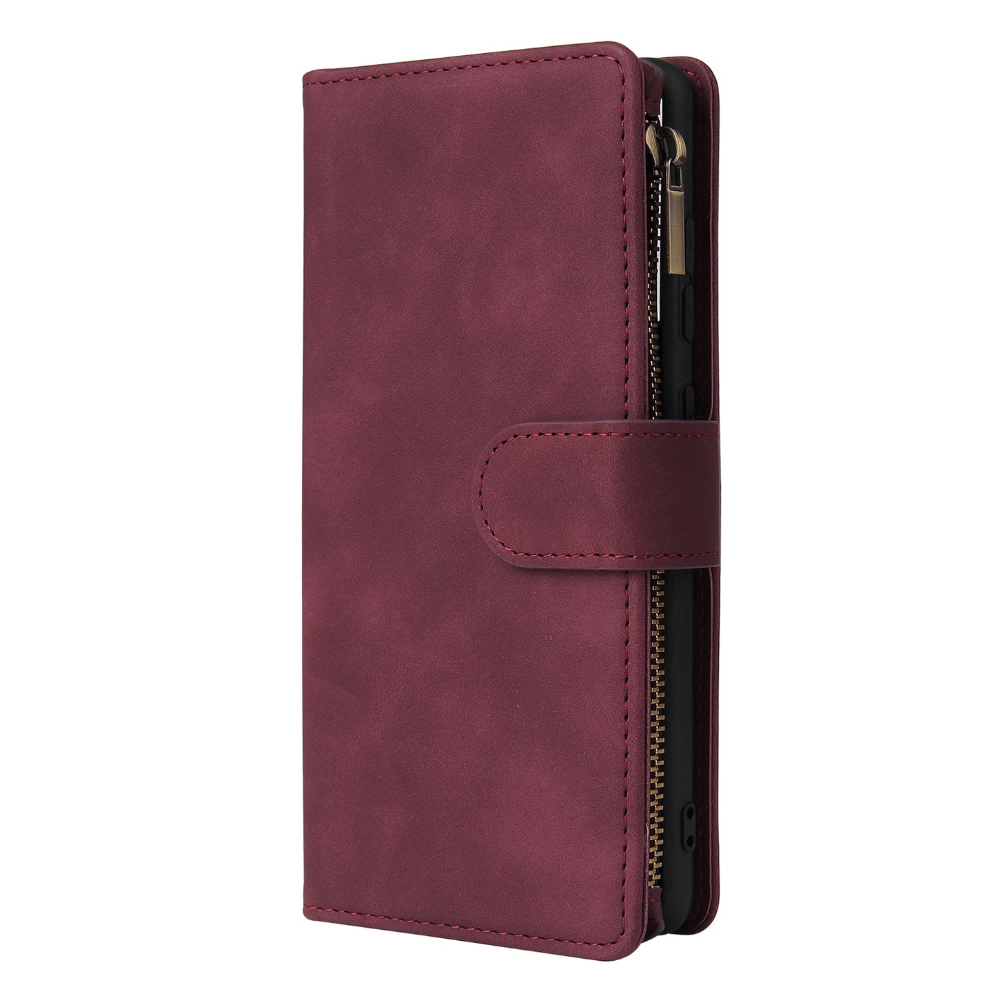 For Samsung Galaxy S20 FE/S20 Fan Edition/S20 FE 5G/S20 Fan Edition 5G/S20 Lite/S20 FE 2022 Cell Phone Cover Multiple Card Slots PU Leather Wallet Phone Covering Case - Red