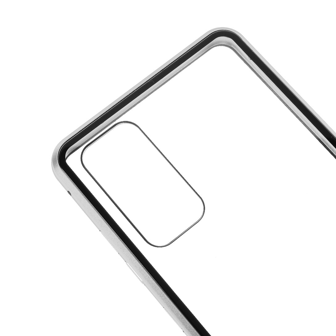 Cover for Samsung Galaxy S20 FE/S20 Fan Edition/S20 FE 5G/S20 Fan Edition 5G/S20 Lite/S20 FE 2022, All-inclusive Detachable Metal + Two-sided Tempered Glass Case (No Fingerprint Unlocked) - Silver