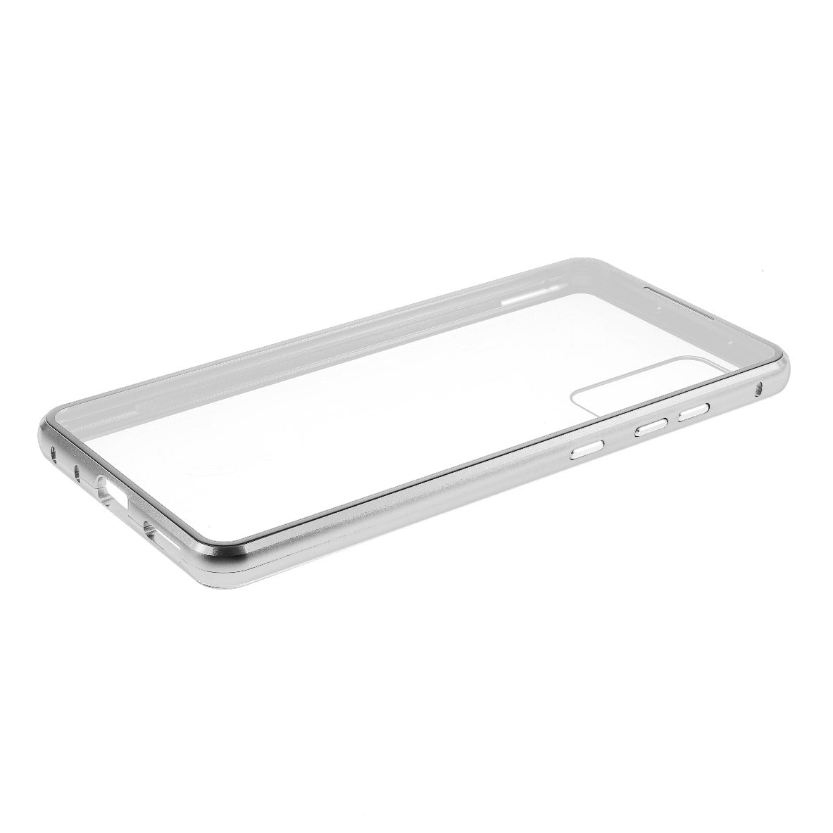 Cover for Samsung Galaxy S20 FE/S20 Fan Edition/S20 FE 5G/S20 Fan Edition 5G/S20 Lite/S20 FE 2022, All-inclusive Detachable Metal + Two-sided Tempered Glass Case (No Fingerprint Unlocked) - Silver