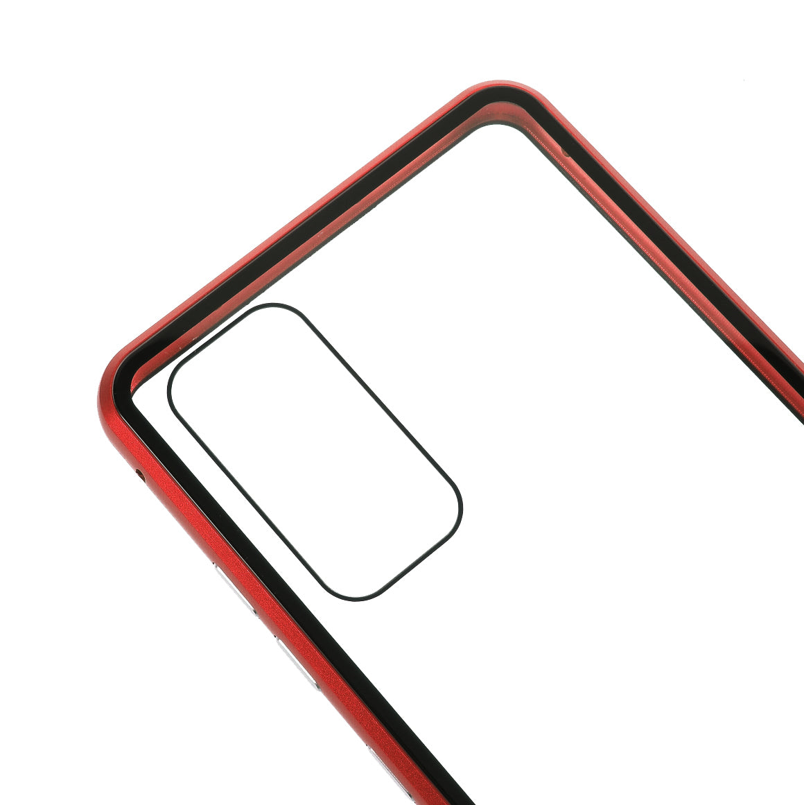 Cover for Samsung Galaxy S20 FE/S20 Fan Edition/S20 FE 5G/S20 Fan Edition 5G/S20 Lite/S20 FE 2022, All-inclusive Detachable Metal + Two-sided Tempered Glass Case (No Fingerprint Unlocked) - Red