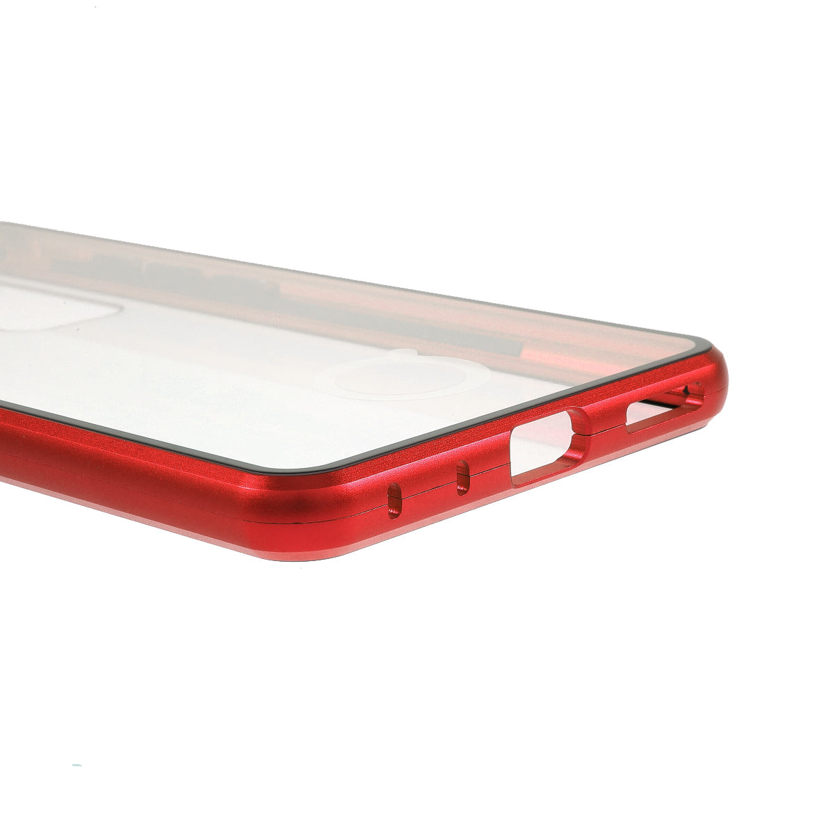 Cover for Samsung Galaxy S20 FE/S20 Fan Edition/S20 FE 5G/S20 Fan Edition 5G/S20 Lite/S20 FE 2022, All-inclusive Detachable Metal + Two-sided Tempered Glass Case (No Fingerprint Unlocked) - Red