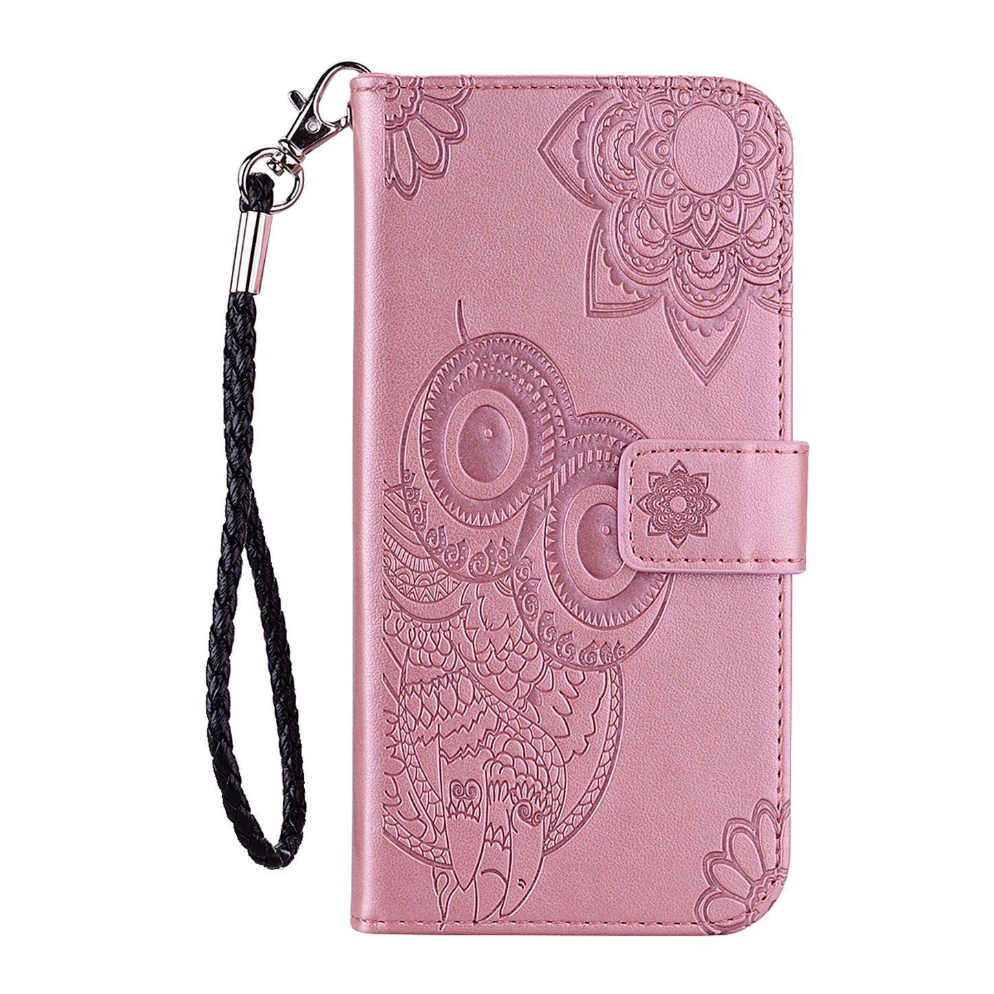 Owl Flower Imprint Leather Cover Mobile Shell for Samsung Galaxy S20 FE/S20 Fan Edition / S20 FE 5G/S20 Fan Edition 5G / S20 Lite - Light Purple