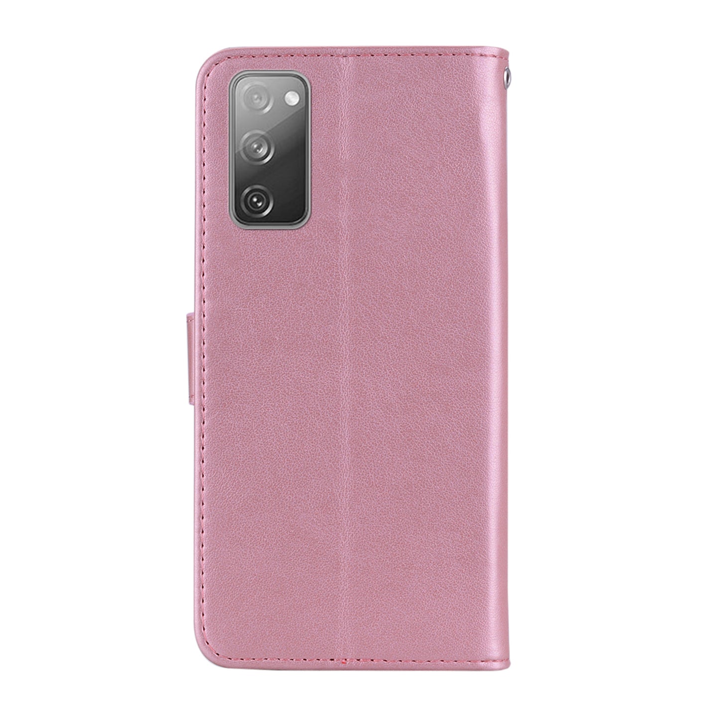 Owl Flower Imprint Leather Cover Mobile Shell for Samsung Galaxy S20 FE/S20 Fan Edition / S20 FE 5G/S20 Fan Edition 5G / S20 Lite - Light Purple