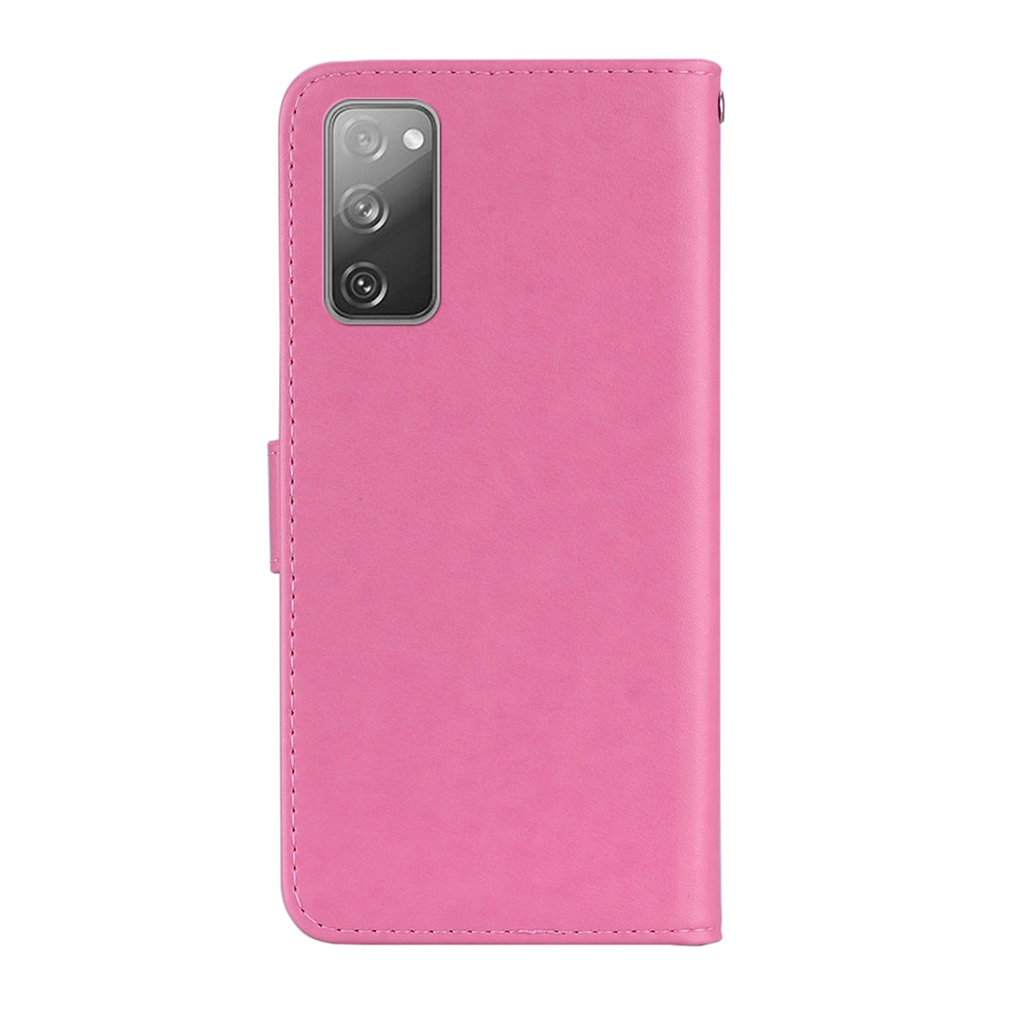 Owl Flower Imprint Leather Cover Mobile Shell for Samsung Galaxy S20 FE/S20 Fan Edition / S20 FE 5G/S20 Fan Edition 5G / S20 Lite - Pink