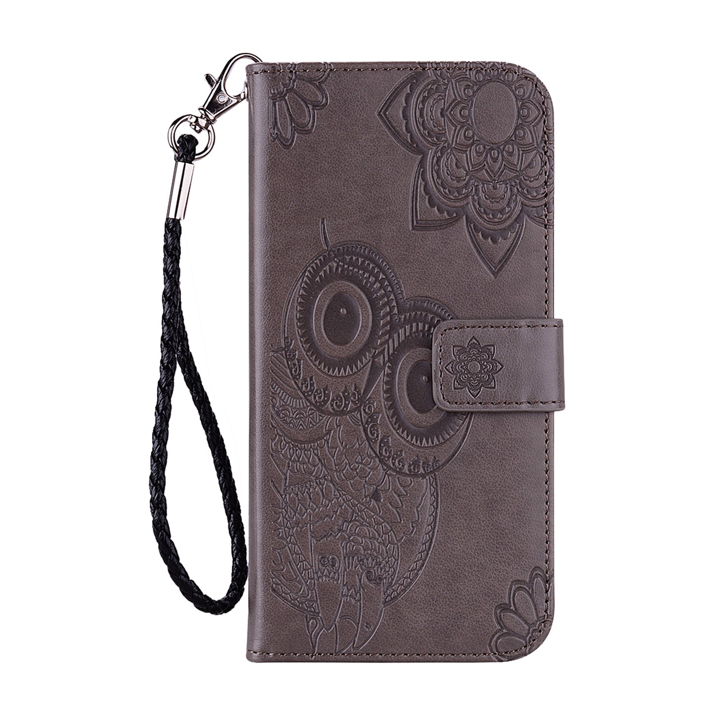 Owl Flower Imprint Leather Cover Mobile Shell for Samsung Galaxy S20 FE/S20 Fan Edition / S20 FE 5G/S20 Fan Edition 5G / S20 Lite - Coffee