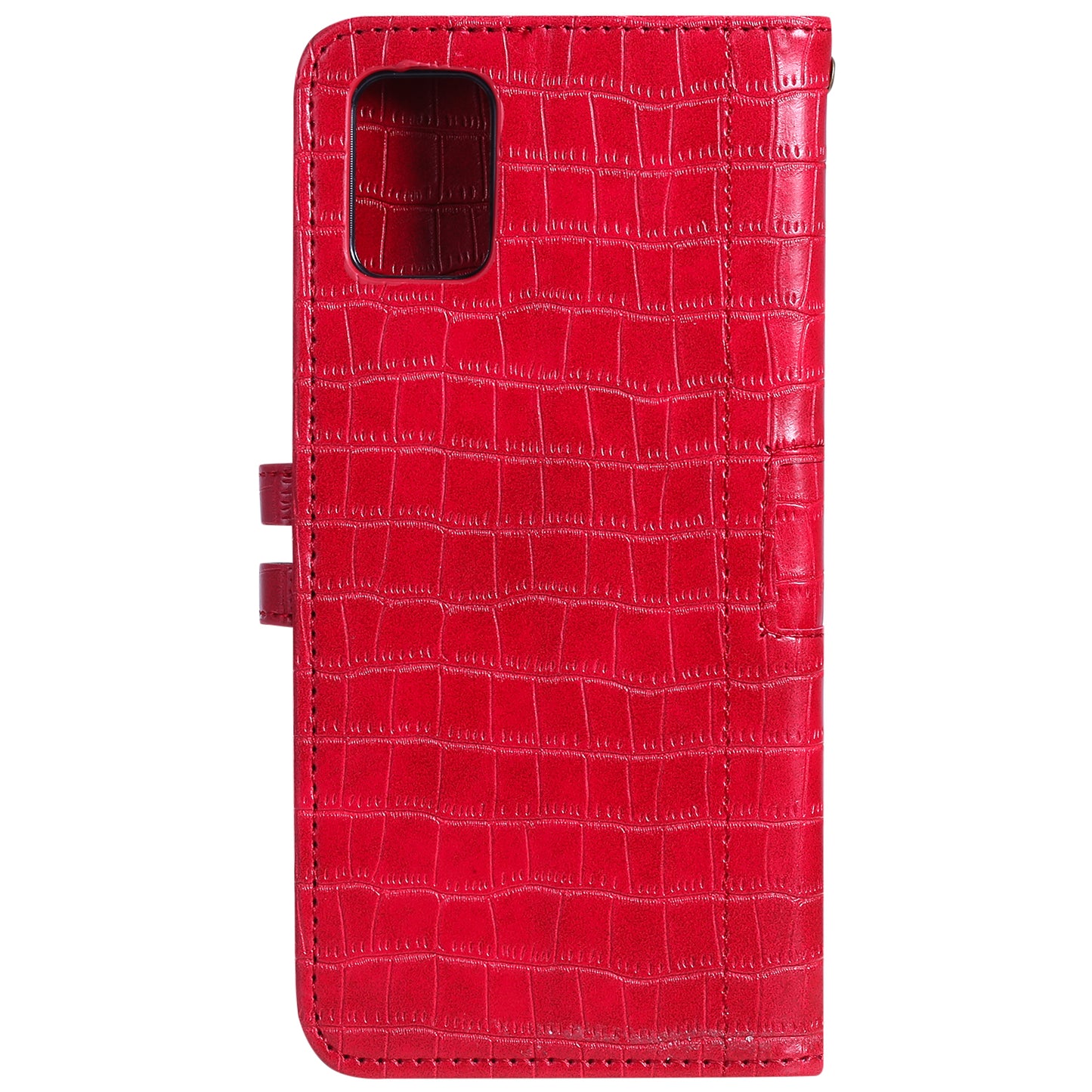 For Samsung Galaxy S20 FE/S20 Fan Edition/S20 FE 5G/S20 Fan Edition 5G/S20 Lite/S20 FE 2022 Crocodile Skin PU Leather Wallet Phone Case - Red