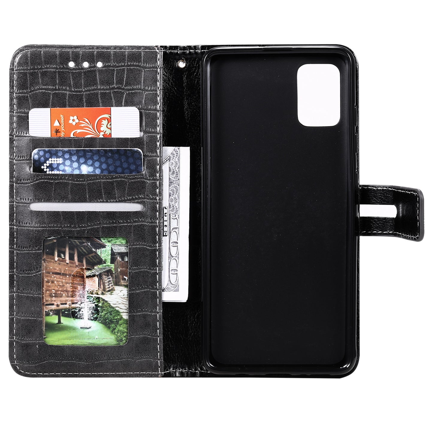 For Samsung Galaxy S20 FE/S20 Fan Edition/S20 FE 5G/S20 Fan Edition 5G/S20 Lite/S20 FE 2022 Crocodile Skin PU Leather Wallet Phone Case - Grey