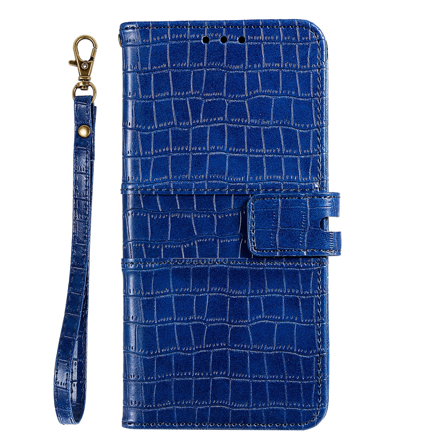 For Samsung Galaxy S20 FE/S20 Fan Edition/S20 FE 5G/S20 Fan Edition 5G/S20 Lite/S20 FE 2022 Crocodile Skin PU Leather Wallet Phone Case - Blue