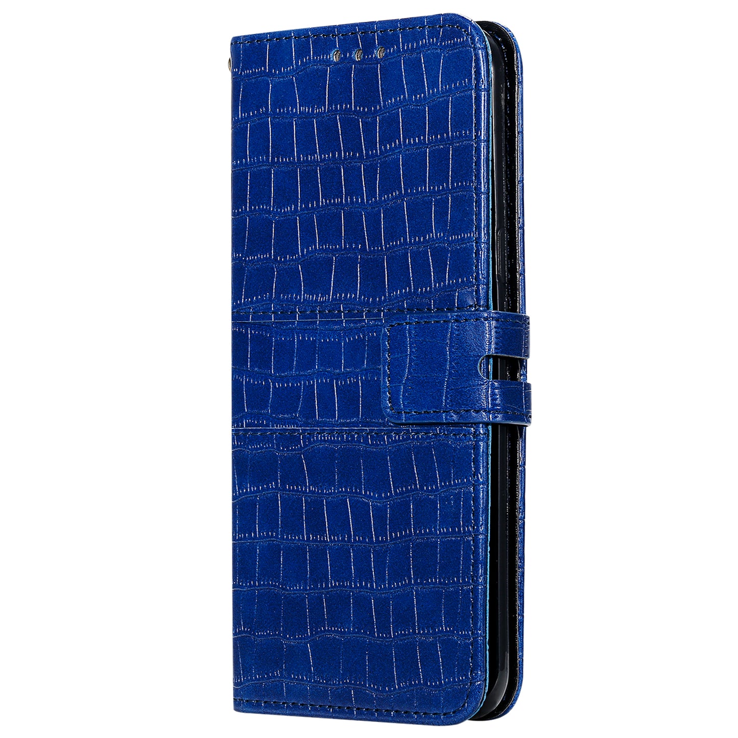 For Samsung Galaxy S20 FE/S20 Fan Edition/S20 FE 5G/S20 Fan Edition 5G/S20 Lite/S20 FE 2022 Crocodile Skin PU Leather Wallet Phone Case - Blue